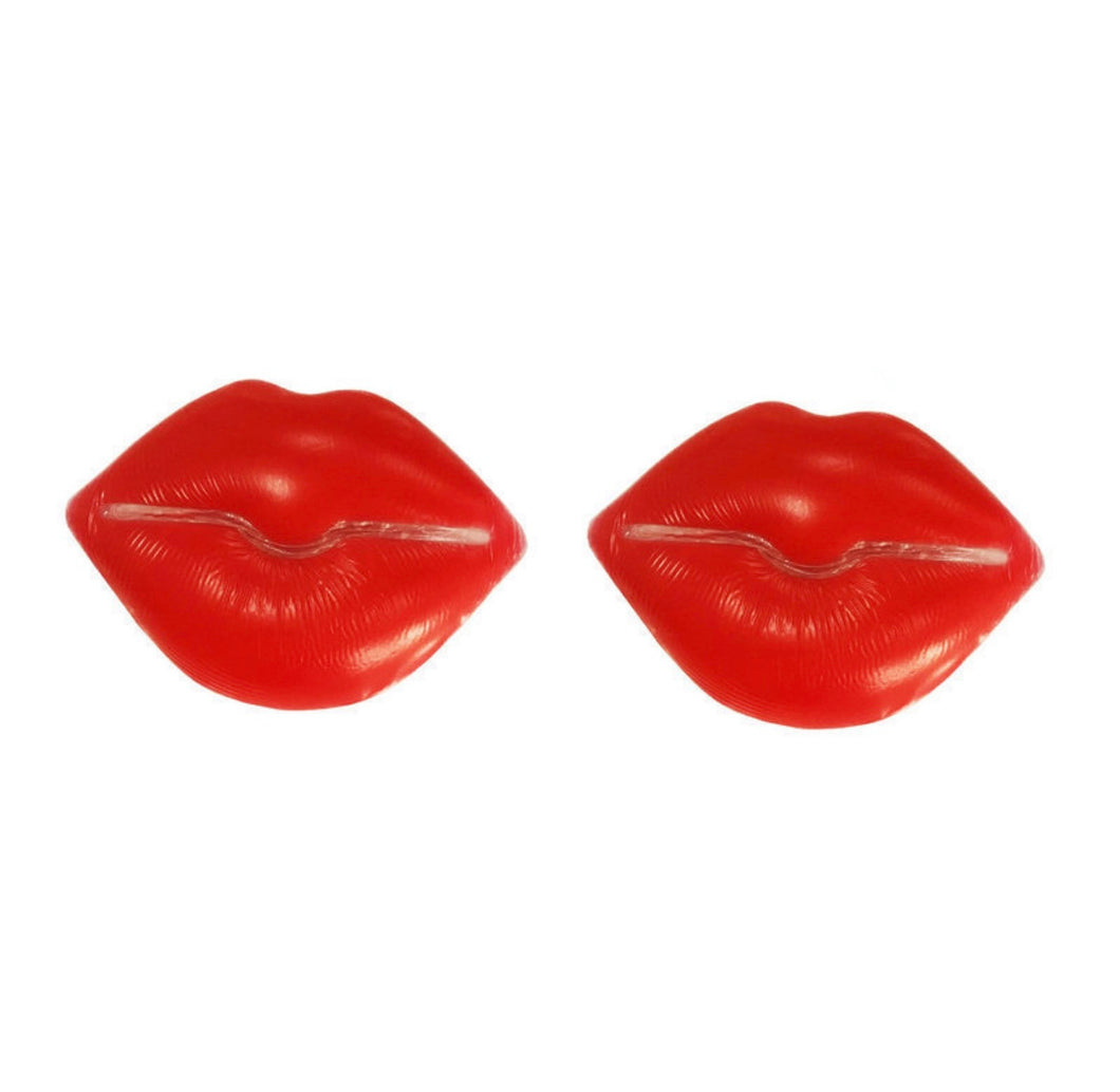 Red lips nipple covers